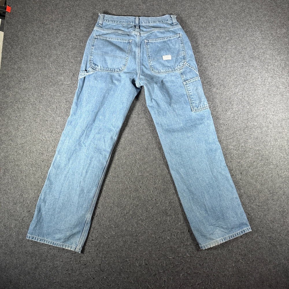 VTG Y2K Gap Carpenter Jeans Mens 28x30 Light Wash Blue Denim Straight Workwear